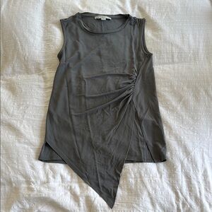 All Saints Gray Sleeveless Asymmetrical Top